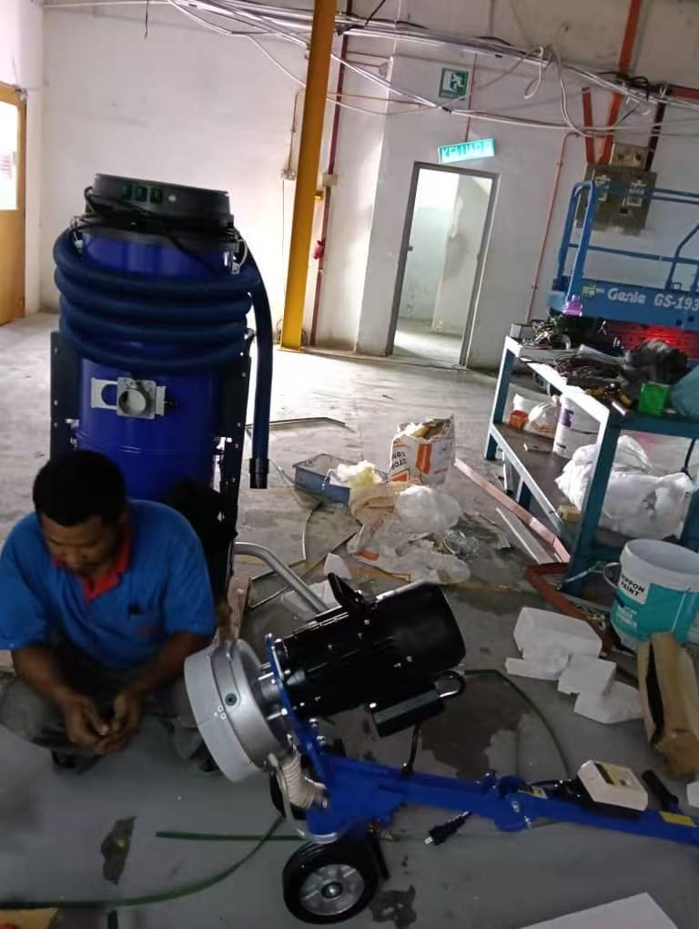 250mm floor grinder with industrial vacuum cleaner for Malaysia 250mm floor grinder with industrial vacuum cleaner for Malaysia